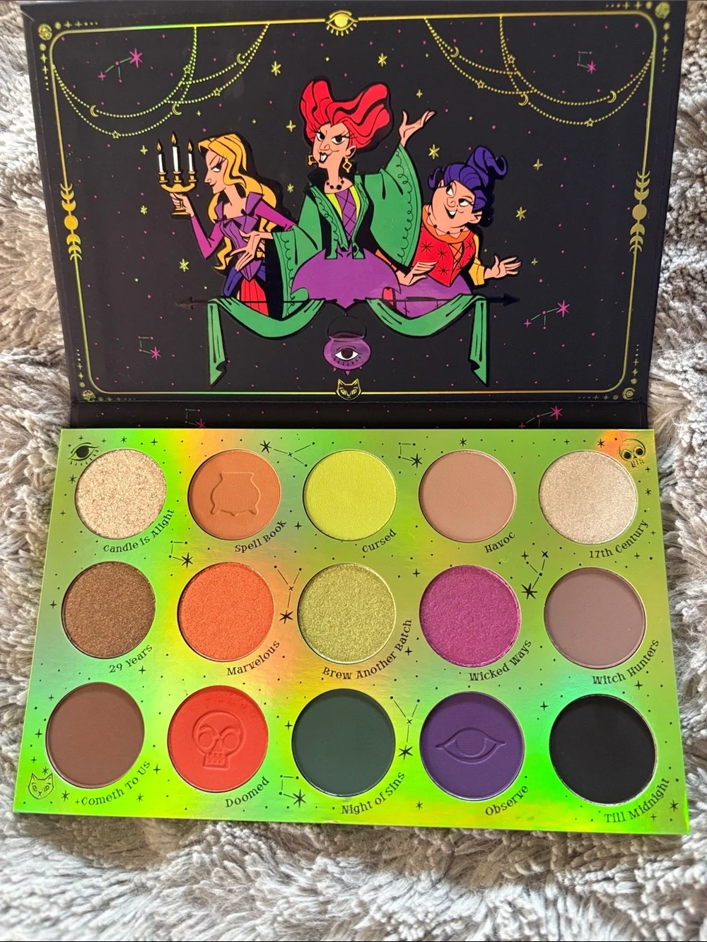 ColourPop Hocus Pocus 2 Palette with Trouble Brewing Super Shock Shadow